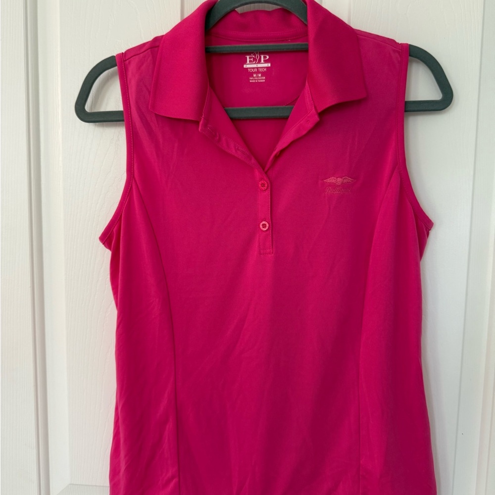 EP Pro Pink Sleeveless Polo Top - Medium